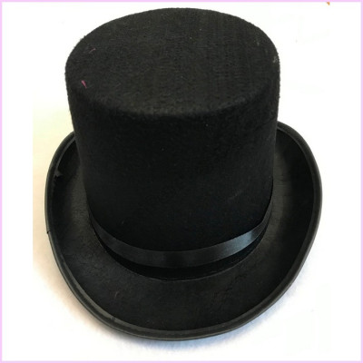 Top Hat Felt Black   Black Band