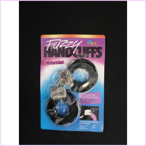 Handcuffs Metal Fur Black