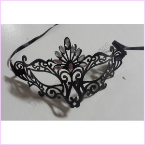 Venetian Mask Laser Cut Black Gems Venetian Mask Laser Cut Black Gems
