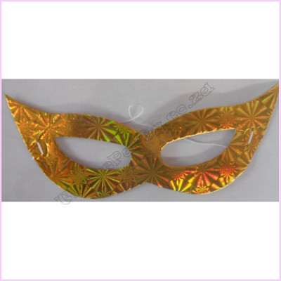 Paper Mask Hologram Design Pkt 12 Gold