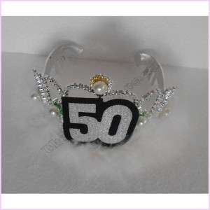Tiara Plastic Silver   Fur 50th