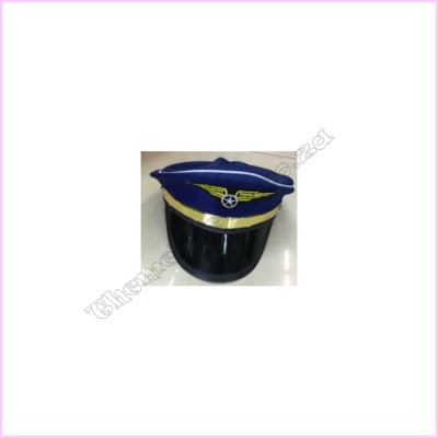 Pilot Peaked Hat Material Blue