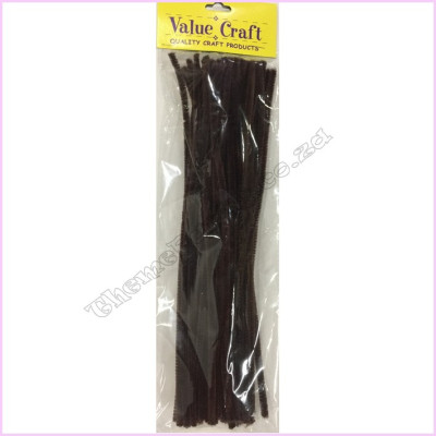 Chenille Pkt 48 30cm Brown