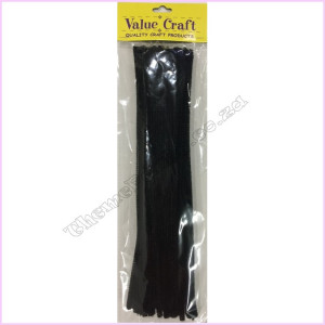 Chenille Pkt 48 30cm Black