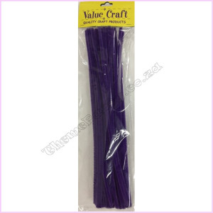 Chenille Pkt 48 30cm Purple