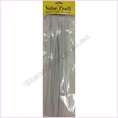 Chenille Pkt 48 30cm White