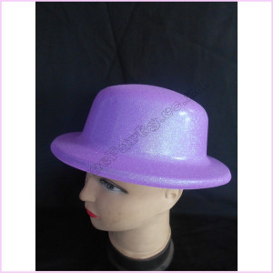 Bowler Hat Glitter Purple