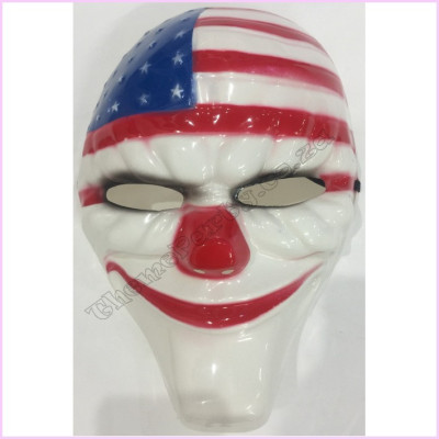 Clown Mask With USA Flag & Red Nose