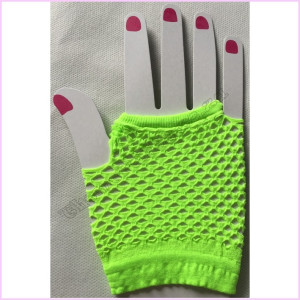 Gloves Fingerless Short Green