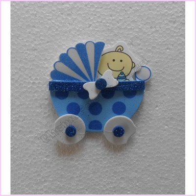 Baby Shower Decor Blue Pram