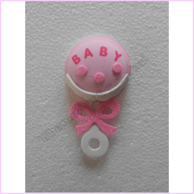 Baby Shower Decor Pink Rattle