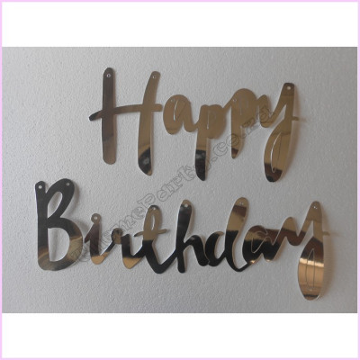 Banner 18cm x 2m Happy Birthday Silver