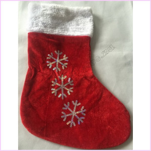 Christmas Stocking Felt 38cm Snowflakes