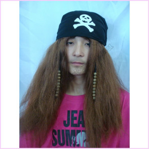 Wig-Carribean Pirate-brown beads Wig-Carribean Pirate-brown beads